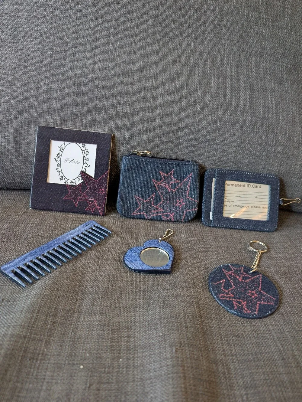 Girl's Star Jean Material Accessories Set!